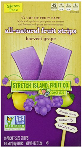 Stretch Island All Natural Fruit Strips, Grape, 8 Count
