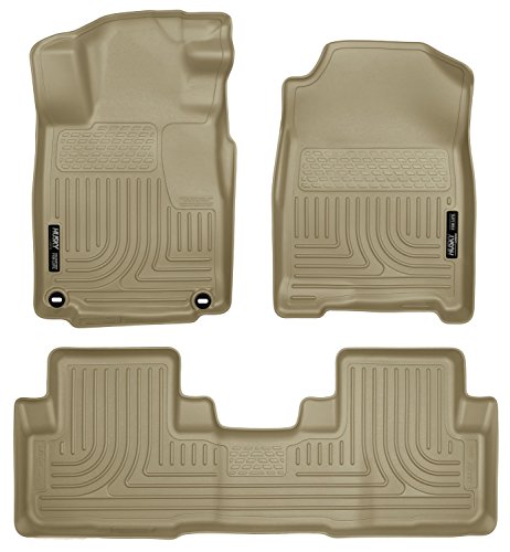 Husky Liners Custom Fit WeatherBeater Molded Front and Second Seat Floor Liner for Select Honda CR-V Models (Tan)