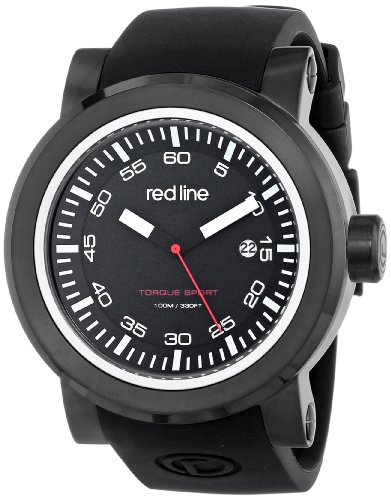 red line Men's RL-50049-BB-01-SA Torque Sport Analog Display Japanese Quartz Black Watch