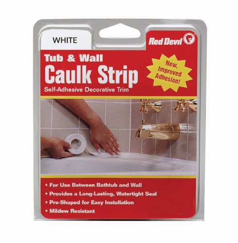 Red Devil 0151 Wide White Tub and Wall Caulk Strip 1-5/8-Inch by 11-Foot