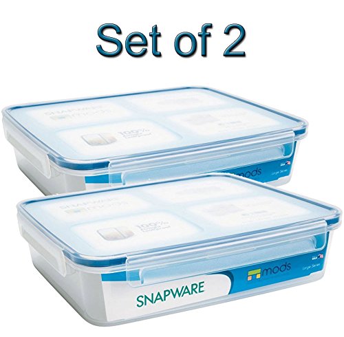 Snapware Airtight Large Rectangle Storage Container, 8-Cup - Set of 2