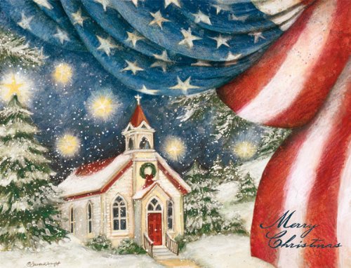 Lang Perfect Timing An American Christmas Boxed Christmas Cards, 18 Cards with 19 Envelopes (1004691)