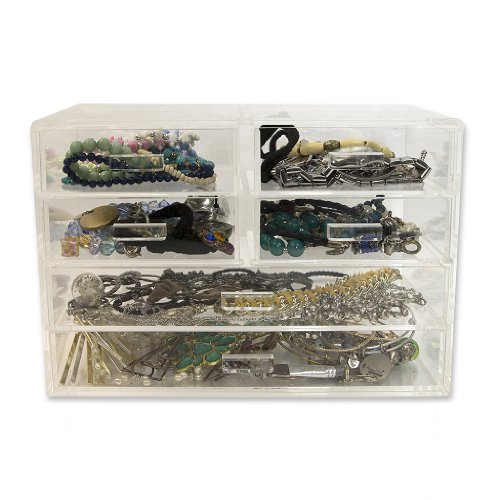 Cosmetic Organizer and Jewelry Organizer with 6 Drawers by D'Eco