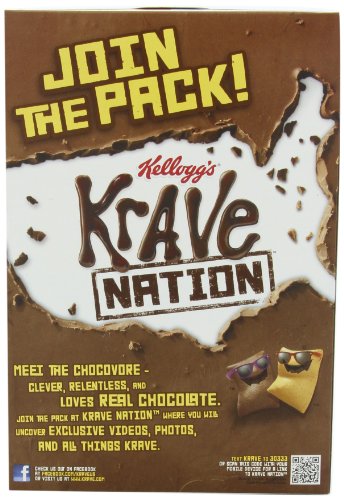 Kellogg's Krave Double Chocolate Cereal, 11-Ounce (Pack of 4)