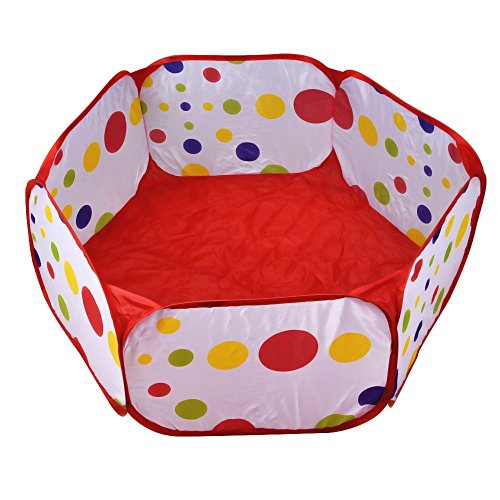 Jiexing Kids Play Tent,Ball Pit Pool for Toddlers,47 in by 23 in with Zippered Storage Bag,Hexagon Polka Dot Playpen Ball Pit,Perfect for Children,Pets