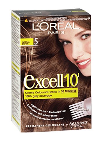 3 x Loreal Excell 10 Hair Colour 5 Natural Brown