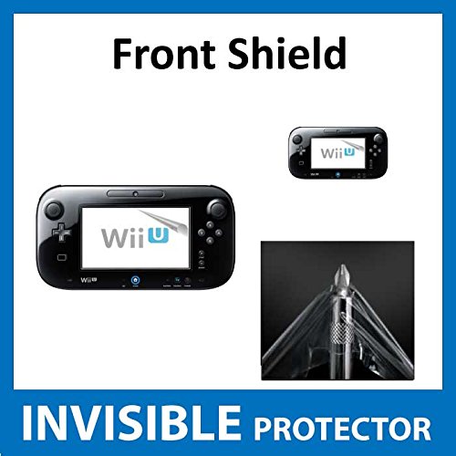 Nintendo Wii U Controller Front INVISIBLE Screen Protector Film (Front Shield included) Military Grade Protection Exclusive to ACE CASE