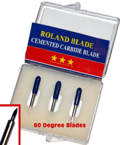 3-Pack 60 Degree Roland Type Cemented Carbide Blade Set