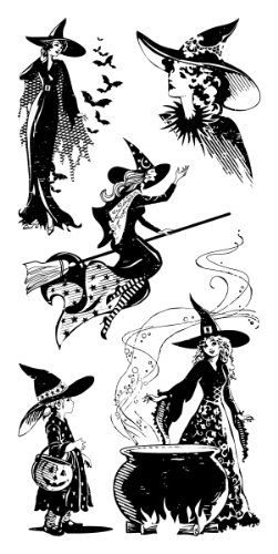 Inkadinkado Clear Stamps, Witches