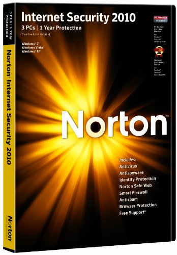 Norton Internet Security 2010 - 1 User 3 Computers (PC CD)