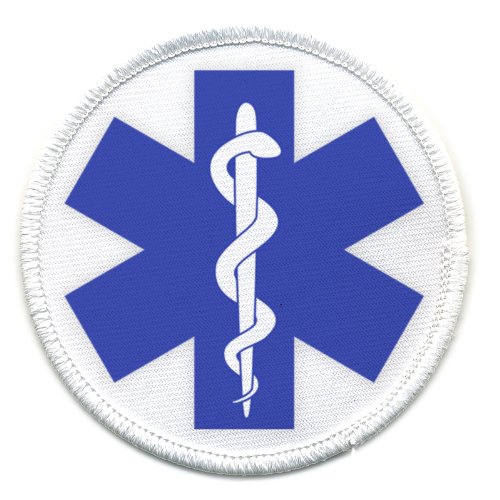 BLUE EMT SYMBOL Fire and Rescue Heroes 2.5 inch Sew-on Patch