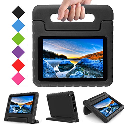 TIRIN Case for Fire 7 2015 - Super Light Weight Shock Proof Handle Protective Stand Kids Case for Amazon Fire 7 inch Display Tablet (5th Generation - 2015 Release Only) - Black