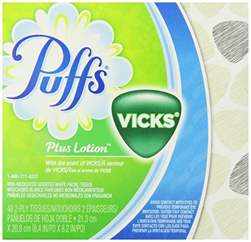 Puffs Plus Lotion With The Scent of Vicks Facial Tissues (1 Pack, 48 Count Each)