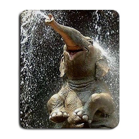 1 X Elephant happy Large Mousepad mouse pad Great Gift Idea