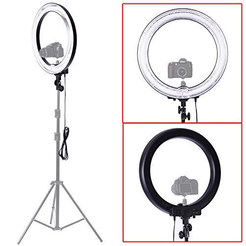 Neewer Camera Photo/Video 18Outer 14Inner 600W 5500K Dimmable Ring Fluorescent Flash Light (Light Only)