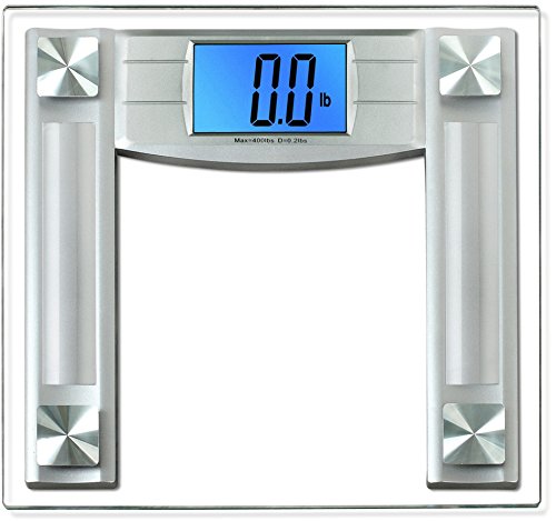 BalanceFrom High Accuracy Digital Bathroom Scale with 4.3 Extra Large Cool Blue Backlight Display and Smart Step-On Technology
