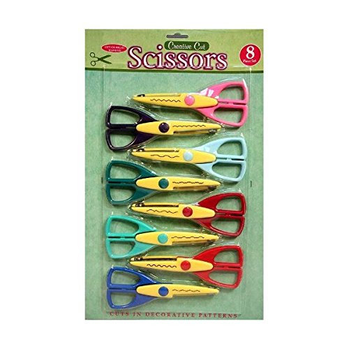 8 Paper Edger Scissors Cut Decorative Patterns in Paper & Cardstock! Great for Teachers, Crafts, Scrapbooking & More!