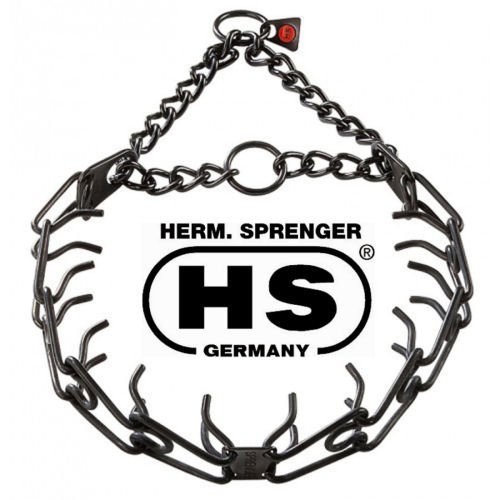 Herm Sprenger Black Stainless Steel Prong Collar 3.9mm XLARGE