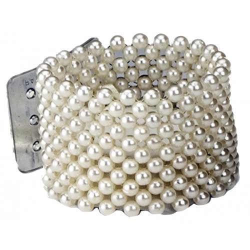 Corsage Wristlet Bracelet in Champagne Pearl
