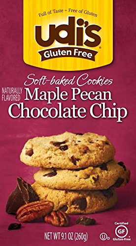 Udi's Gluten Free Soft Baked Cookies, Maple Pecan Chocolate Chip, 9.1 Ounce