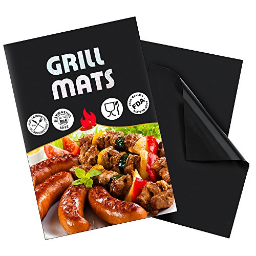 Topop BBQ Grill Mat, Nonstick Baking Sheets for Cooking as Pan Liner( Pack of 3 with Sizes 23.6 x 15.75 and 15.75 x 13inch )