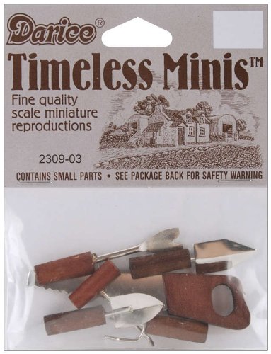 Darice 6-Piece Miniature Hand Tools, 1.5 to 2.25-Inch