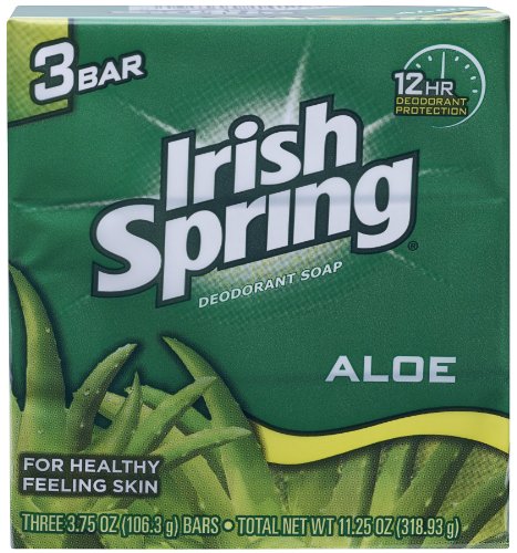 Aloe Deodorant Soap By Irish Spring for Unisex, 3 Count