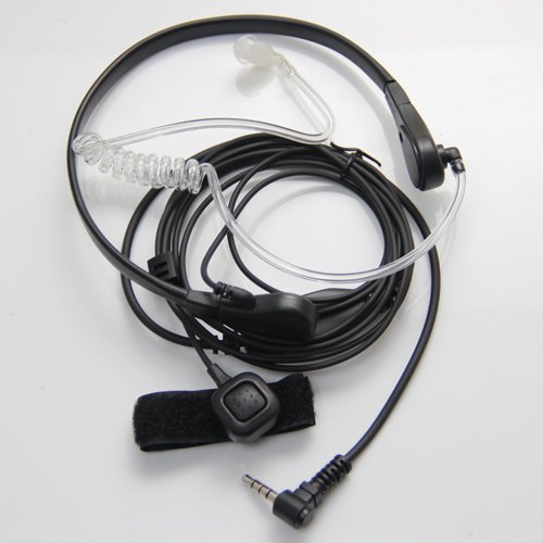 Throat Mic Microphone Covert Acoustic Tube Earpiece Headset With Finger PTT for Yaesu Vertex VX-3R 5R 210 210A Two Way Radio Walkie Talkie 1pin