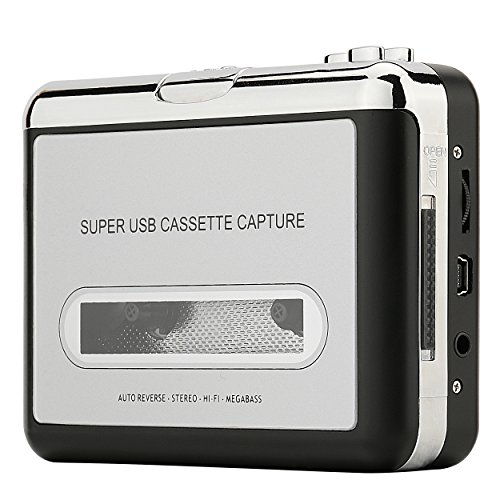 Reshow Cassette Player - Portable Tape Player Captures MP3 Audio Music via USB - Compatible with Laptops and Personal Computers - Convert Walkman Tape Cassettes to iPod Format