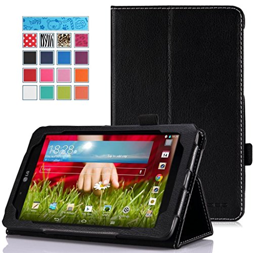 MoKo LG G Pad 7.0 Case - Slim Folding Cover Case for LG G Pad V400 / V410 (LTE) / VK410 / UK410 / LK430 (G Pad F7.0) 7-Inch Android Tablet, BLACK (With Smart Cover Auto Wake / Sleep)