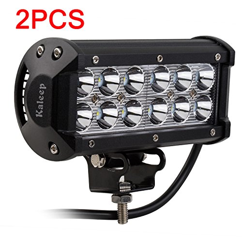 Kaleep 7 2X36W CREE Led Work Light Bar Spot Driving Lamp 3600lm Lumen for Off-road SUV Jeep Truck Car ATVs 4x4 4WD Boat 9-32V