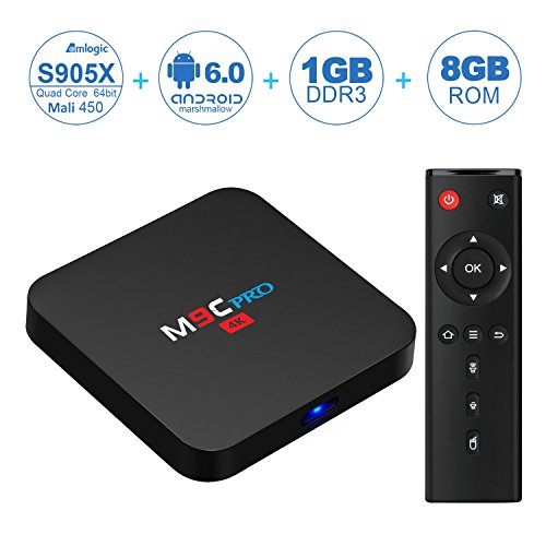 NinkBox M9C PRO Android 6.0 TV Box Amlogic S905X Quad Core 4K Output 1G/8G Flash Smart Tv Player Wifi Preinstalled with Full Loaded Kodi 16.1 Streaming Media Player