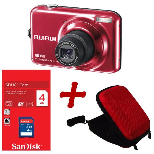 Bundle Fuji L55 Digital Camera +4GB SanDisk SD Card +Hard Carry Case (Fujifilm Finepix L55, 14MP, 3xOptical Zoom, 2.7 LCD, Youtube and Facebook Ready)