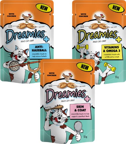 Dreamies Cat Treats New Care Range - 1 of each pack