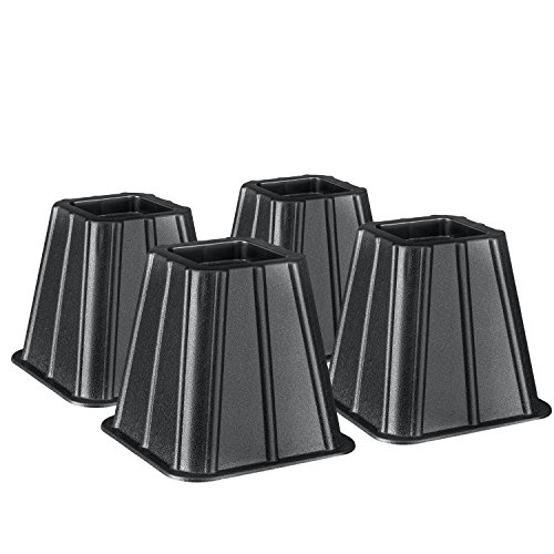 Set of 4 Bed Risers Raise Furniture Create Underbed Storage