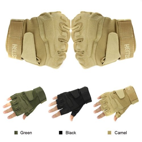 Eforstore Military Outdoor Sports Half-finger Fingerless Tactical Airsoft Fishing Gym Hunting Riding Cycling Gloves for Men Women