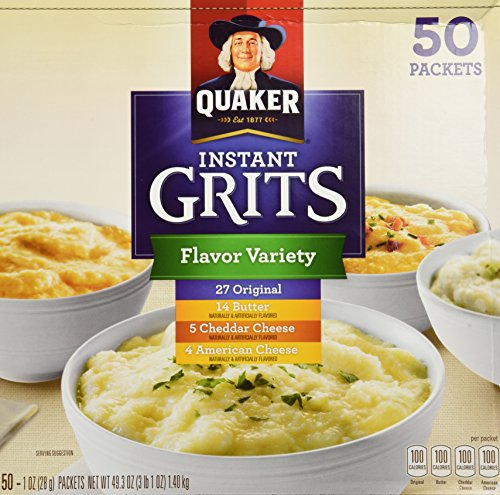 Quaker Instant Grits Flavor Variety 50 Pack Variety Value Box