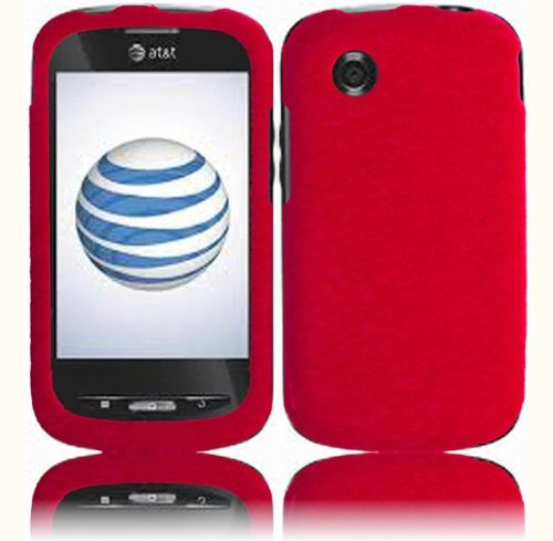 Hard Red Case Cover Faceplate Protector for ZTE Merit 990G Straight Talk with Free Gift Reliable Accessory Pen