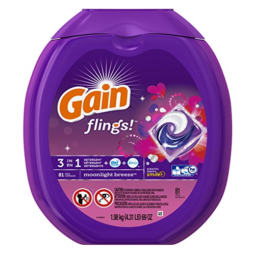 Gain Flings Moonlight Breeze Laundry Detergent, 81 Count