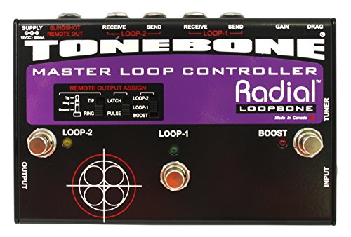 Radial Tonebone Loopbone Effects Pedal Looper Pedalboard Master Control With Slingshot Remote