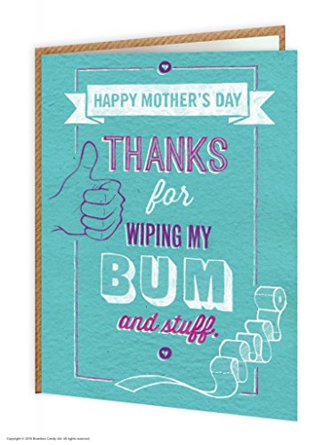 Funny Humorous 'Wiping My Bum' Mother's Day Greetings Card