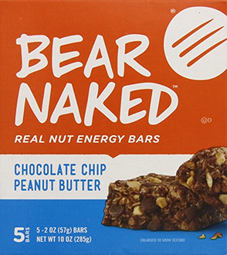 Bear Naked Real Nut Energy Bar, Peanut Butter Chocolate Chip Multi Pack, 2 oz, 5 Count