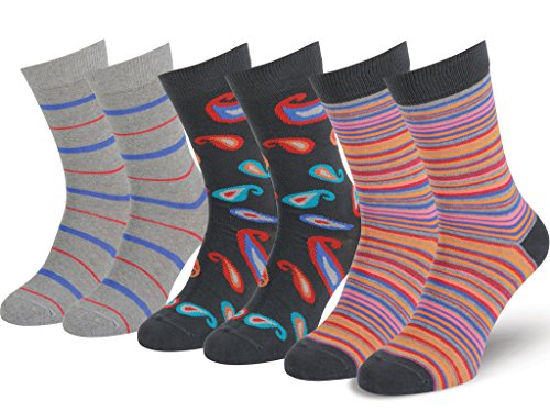Easton Marlowe Socks 3 pk #4, anthracite/red/blue, 6-9 US M Shoe Size/8-11 W Shoe Size (39-42 EU)