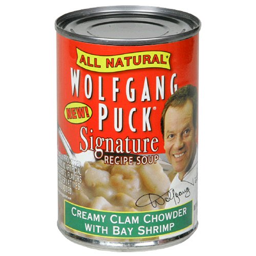 Wolfgang Puck Creamy Clam Chowder with Bay Shrimp, 14.5-Ounce Cans (Pack of 12)