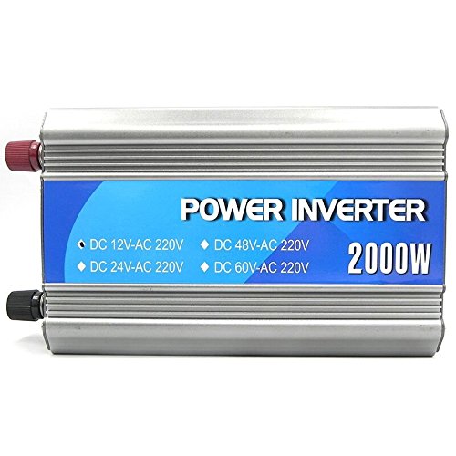 power inverter 2000 Watt DC 12 Volt to AC 220 V converter solar power system With clamps