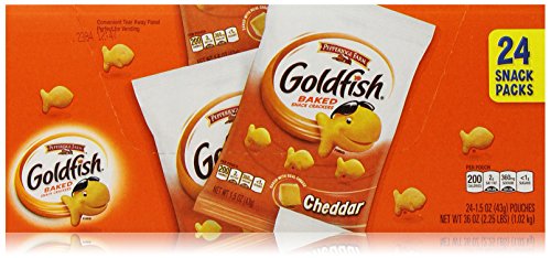 Pepperidge Farm Goldfish Crackers, Cheddar, 1.5 oz snack packs (24 count)