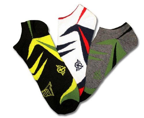 Tapout Men's No Show Sport Athletic Socks -10-13 Multi-Color
