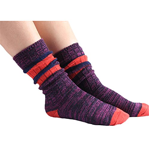 SDS Women's Autumn and Winter Thick Cotton Personality Retro Boot Socks