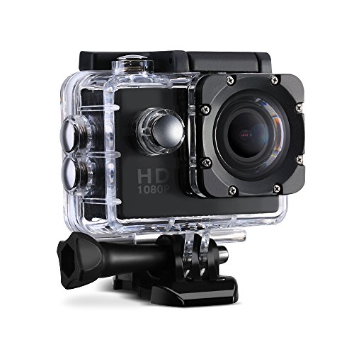 Sports Camera, Topop 2.0 Inch 1080P 30fps Full HD Action Camera with Waterproof 170 Degree Wide-angle Lens 12MP Action Camcorder Multiple Accessories Kits For Bike Motorcycle Surfing Diving Swimming Skiing Outdoor Sports