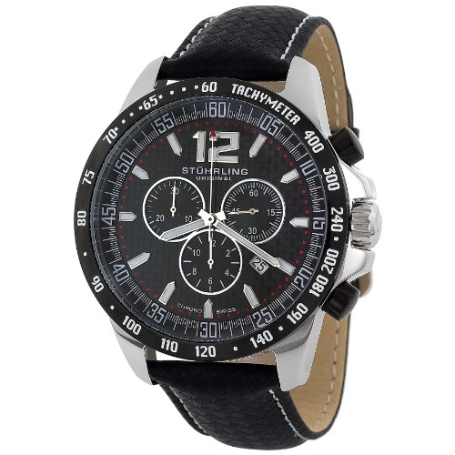Stuhrling Original Men's 210A.33151 Concorso Chronograph Black Dial Watch